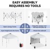 Canopy Tent 10x10 Ft, Pop Up Tent Canopy with 1 Sidewall & Vented Top, Tent with Patented Center Lock, Adjustable Legs, Wheeled Carry Bag - 4 of 4