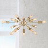 Possini Euro Design Hemingson Gold Large Chandelier 33" Wide Modern Sputnik 12-Light LED Fixture for Dining Room House Foyer Kitchen Island Entryway - 2 of 4