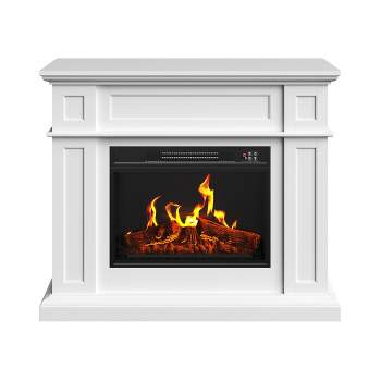 Northwest Freestanding Electric Fireplace with Mantel and Remote