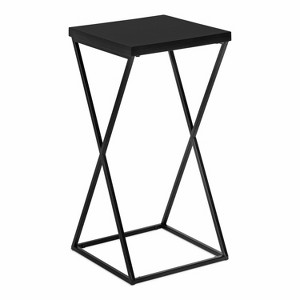 Kate and Laurel Elix Square MDF Drink Table, 12x12x24, Black - 1 of 4