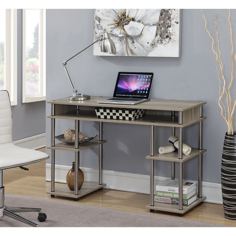 Breighton Home Harmony Office No Tools Writing Desk with Shelves, 5 of 14