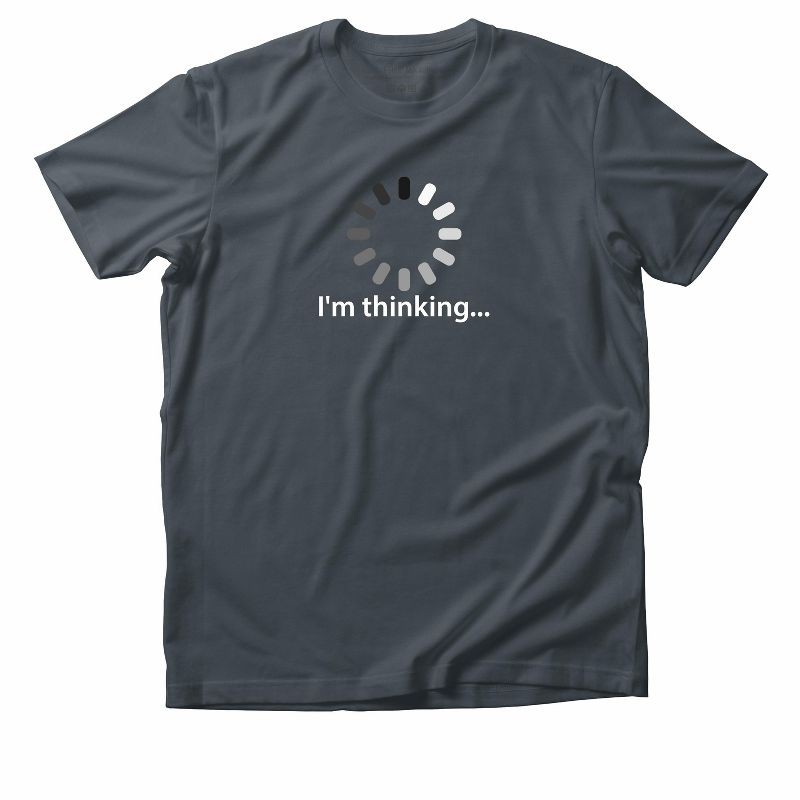 Link Graphic T-Shirt Funny Saying Sarcastic Humor Retro Adult Short Sleeve T-Shirt - I'm Thinking, 1 of 4