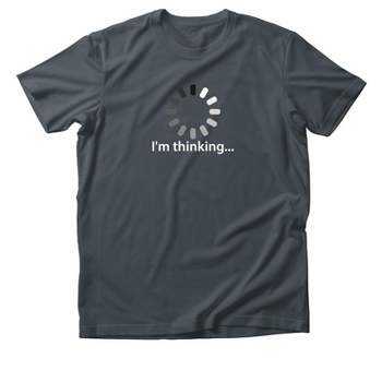Link Graphic T-Shirt Funny Saying Sarcastic Humor Retro Adult Short Sleeve T-Shirt - I'm Thinking