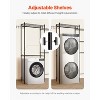VEVOR Over Washer and Dryer Storage Shelves, 5 Tiers Laundry Room Drying Rack with Hanger Rod and Hooks, Two Rows Washer Shelves Space Saver, Black - 4 of 4