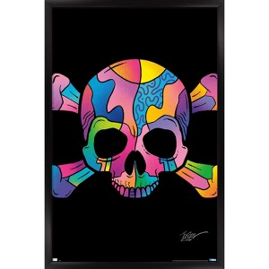 Trends International Jason Naylor - Color Skull Framed Wall Poster Prints - 1 of 4
