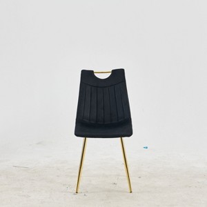NicBex Set of 4 Dining Chair Upholstered Fabric Side Chair with Curved Back & Metal Legs for Kitchen,Living Room - 1 of 4