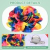 Unique Bargains Alloy Satin Fabric Big Rose Flower Dainty Brooches Pins 1 Pc - 2 of 4