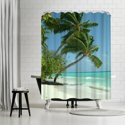 Americanflat Maldives Beach Travel Holiday by Wonderful Dream 71" x 74" Shower Curtain