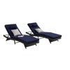 Chic Crate - Outdoor PE Wicker Recliner Set of 2 - 300lb Zero-Gravity Chairs w/ 5-Position Recline - Salt-Resistant for Poolside/Garden, Beige - 3 of 4
