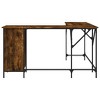 vidaXL Desk Smoked Oak 55.5 in.x55.5 in.x29.5 in. Engineered Wood - 4 of 4