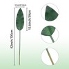 Unique Bargains Plastic Artificial Fake Stem Leaf Branches Decor Green 10 Pcs - 2 of 4