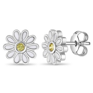 Girls' The Perfect Daisy Standard Sterling Silver Earrings - In Season Jewelry - 1 of 4