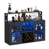 Wine Bar Cabinet with Wine Rack, Modern Coffee Bar Cabinet with Storage Shelf, Liquor Cabinet Bar, Sideboard Buffet Cabinet for Kitchen - 3 of 4