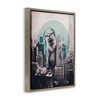 Stupell Industries DJ Otter over Cityscape Black Framed Floater Canvas Wall Art - 3 of 4