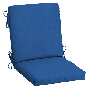 ARDEN Outdoor Midback Chair Cushion, 18 x 16.5, Rain-Proof, Fade Resistant Cobalt Blue Texture - 1 of 4