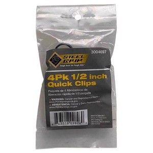 Steel Grip 1/2 in. D X 0.5 in. L Black Polypropylene Quick Clip - 1 of 1