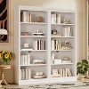 ORRD 83" Tall Wood Bookcase with LED Light Strip, 5-Tier Adjustable Shelves Storage Organizer, White Bookshelves Suite for Living Room & Home Office - 2 of 4