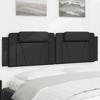 vidaXL Headboard Cushion Bedroom Upholstered Pillow Back Headboard Faux Leather - Black 72" - 2 of 4