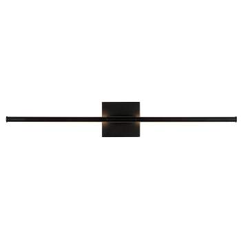 28" LED Makena Dimmable Metal Wall Sconce Black - JONATHAN Y