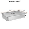 6 Pack Full Size Stainless Steel Hotel Pans,2 Inch Deep 20.9x12.8 Inch Steam Table Food Storage Containers for Buffet,Party, Restaurants with Handles - 3 of 4