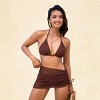 Women's Caramel Coast Brown Three Pieces Bikini Set - Cupshe - 3 of 4