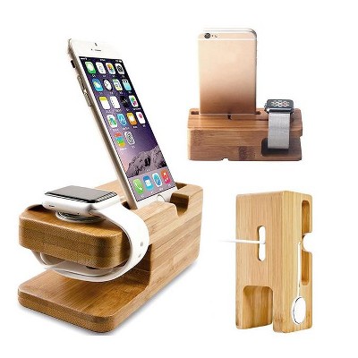 Ztech Wooden Mount And Cradle Station Dock For Apple Watch And Iphone ...