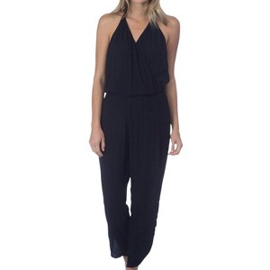 Women's Halter Jumpsuit - Green Dragon - 1 of 2