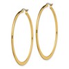 Chisel Stainless Steel Polished Yellow IP-plated Tapered 50mm Diameter Hoop Earrings - 4 of 4