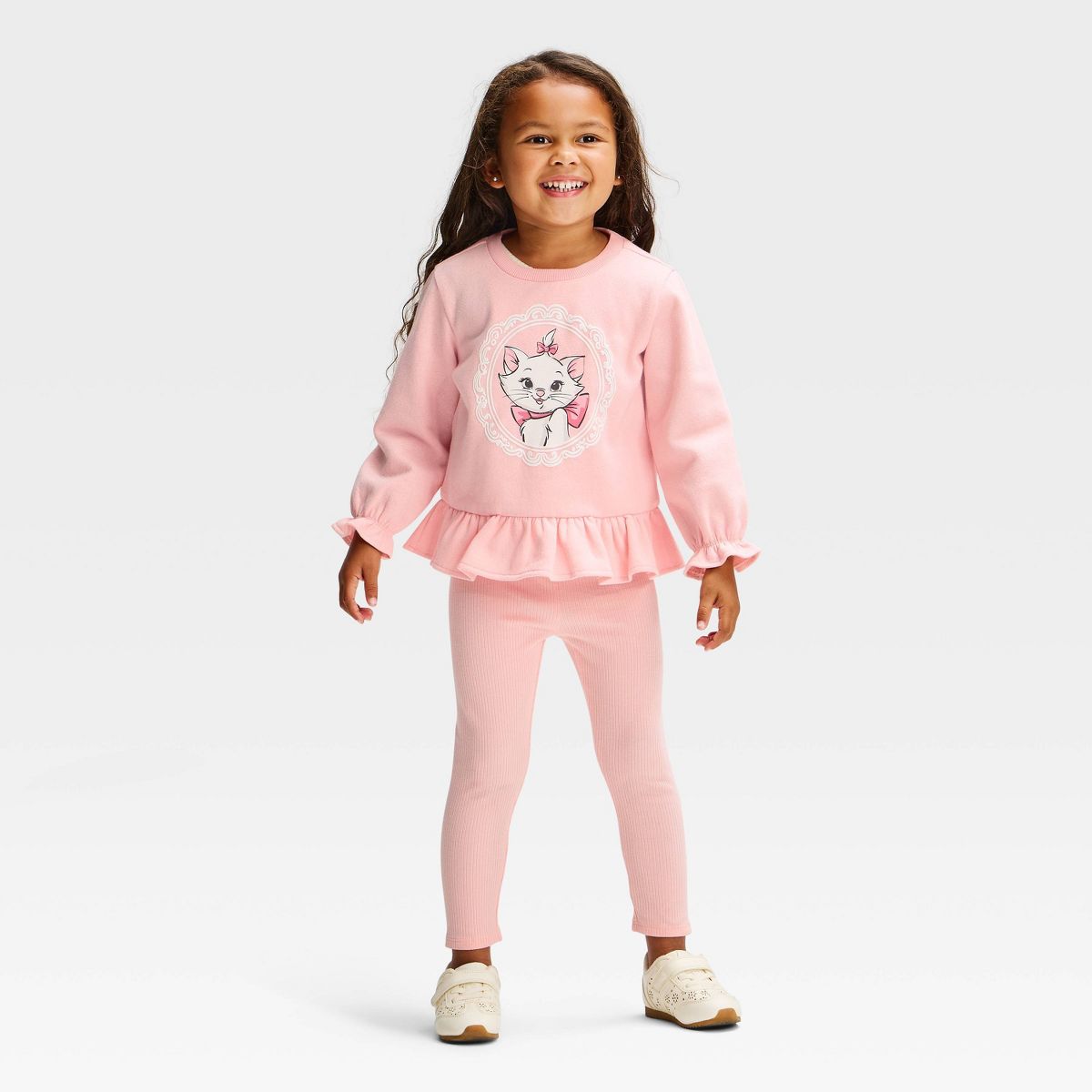 Toddler Girls' 2pc Disney Aristocats Marie Sweatshirt & Pants Set - Pink