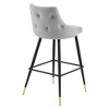 Modway Adorn Performance Velvet Bar Stool - Performance Velvet Polyester Upholstery , plywood+frame+foam,12mmT plywood +50mmT foam w denisty 40kg/cm - 3 of 4