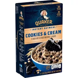 Quaker Instant Oatmeal Cookies & Cream - 12oz