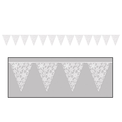 Beistle Snowflake Pennant Banner, 11" x 12', (2/Pkg) Multicolored - image 1 of 1