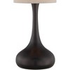 360 Lighting Droplet 24 1/2" High Mid Century Modern Table Lamp Brown Espresso Bronze Finish Metal Single Tan Cylinder Shade Living Room Bedroom - 3 of 4
