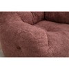 Chic Crate-Plush Teddy Bean Bag Chair – Tufted Foam Recliner with Removable Cover, Paste Red - 4 of 4