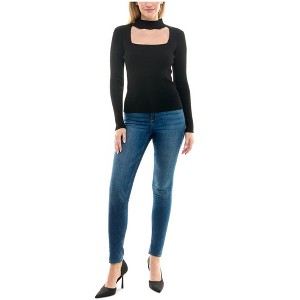 Crave Fame Womens Cutout Mock Turtleneck Pullover Sweater - 1 of 1