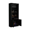 Gulches 74-Inch Tall Modern Bar Cabinet with Wine Rack & Stemware Holder - 4 of 4