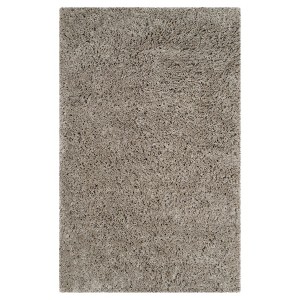 Silver Solid Tufted Accent Rug - (3