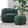 KINWELL 23" Wide Boucle Upholstered Footstool Sofa Couch Footrest - 2 of 4