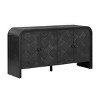 59.8" Wood Veneer Sideboard Buffet,MDF Storage Cabinet with 4 Doors,Multi-Functional Credenza for Dining Room or Living Room-Cuddlewood - 3 of 4