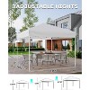 10x10 Pop Up Canopy Tent, Outdoor Tent with 3 Adjustable Height, Easy Set Up Canopy with 4 Sandbags & Carrying Bag for Camping - 4 of 4