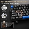 YUNZII AL75 75% Gaming Keyboard,Aluminium Mechanical Keyboard BT/2.4G/Wired Hot Swap Pre-lubed Creamy Keyboard (Silver, Cocoa Cream Switch) - 2 of 4