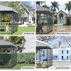 ALAULM Large Dog Kennel Outdoor Heavy Duty Dog Crate, Metal Frame Dog Fence w Secure Double-Lock Design, Easy Assembly, Weatherproof UV-Resistant Roof - 4 of 4