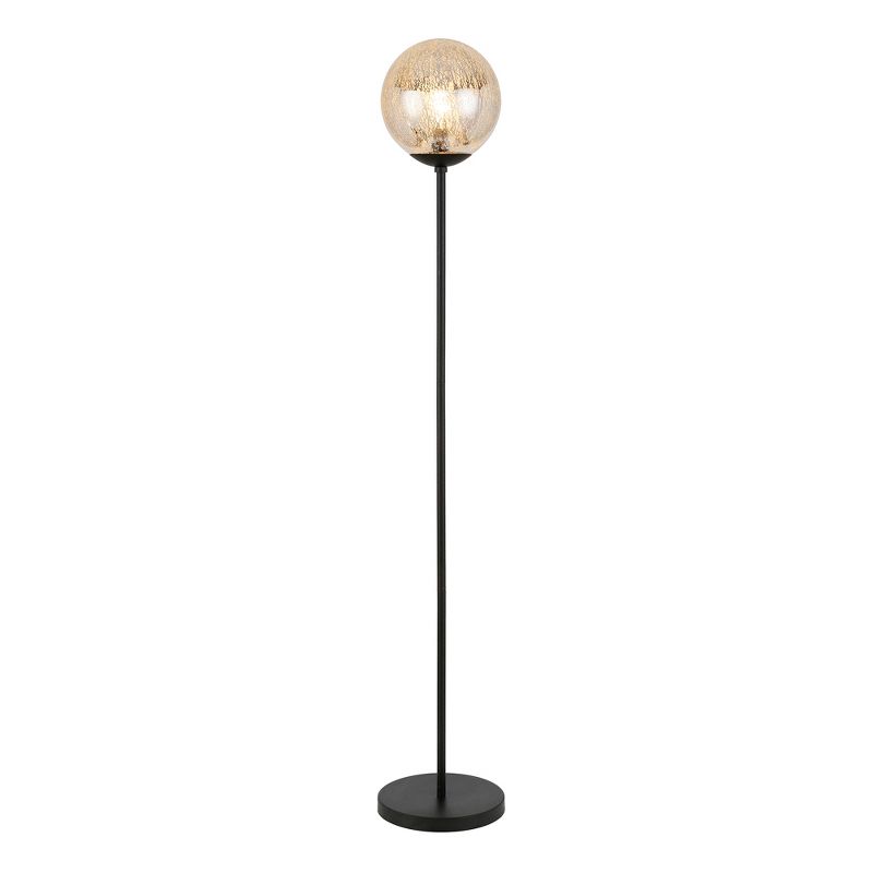 Hampton &#38; Thyme 66&#34; Tall Floor Lamp with Glass Shade Blackened Bronze/Mercury Glass, 4 of 11