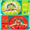 Jasonwell 2PCS Fruit Pool Floats - Watermelon & Lime Inflatable Rings for Kids & Adults, Vibrant Multi-Color Design - 2 of 4