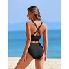 AI'MAGE Womens High Waisted Bikini Sets Tummy Control Swimsuit 2 Piece Bathing Suit Color Block Swimwear 2025 Swim Suit - 2 of 3