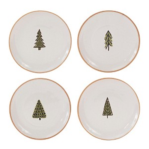 Melrose Ceramic Pine Tree Plate (Set of 4) - 1 of 4