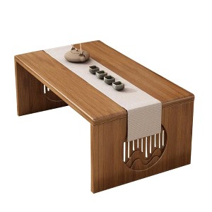 39.4''W x 11.8" D Rectangular Japanese Folding Coffee Table, No Assembly Required - 1 of 4