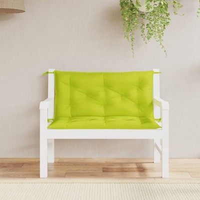 vidaXL Garden Bench Cushions 2 pcs Bright Green 39.4"x19.7"x2.8" Oxford Fabric