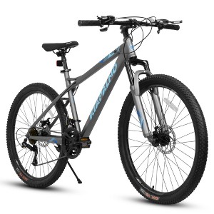 YONWAY 26-Inch Mountain Bike, 21-Speed Gear System, High Carbon Steel Frame, Front and Rear Mechanical Disc Brakes, for Boys Girls - 1 of 4