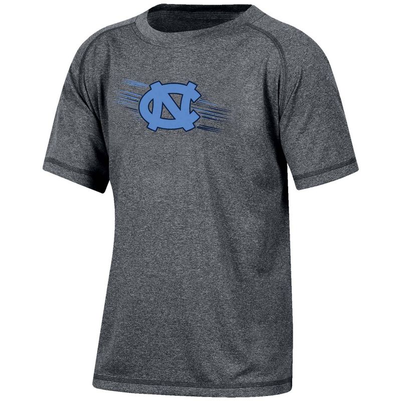NCAA North Carolina Tar Heels Boys&#39; Gray Poly T-Shirt, 1 of 4